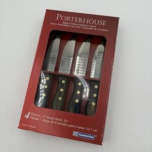 Tramontina Porterhouse High-Carbon Stainless Steel 4-Piece Steak‎ Knife Set